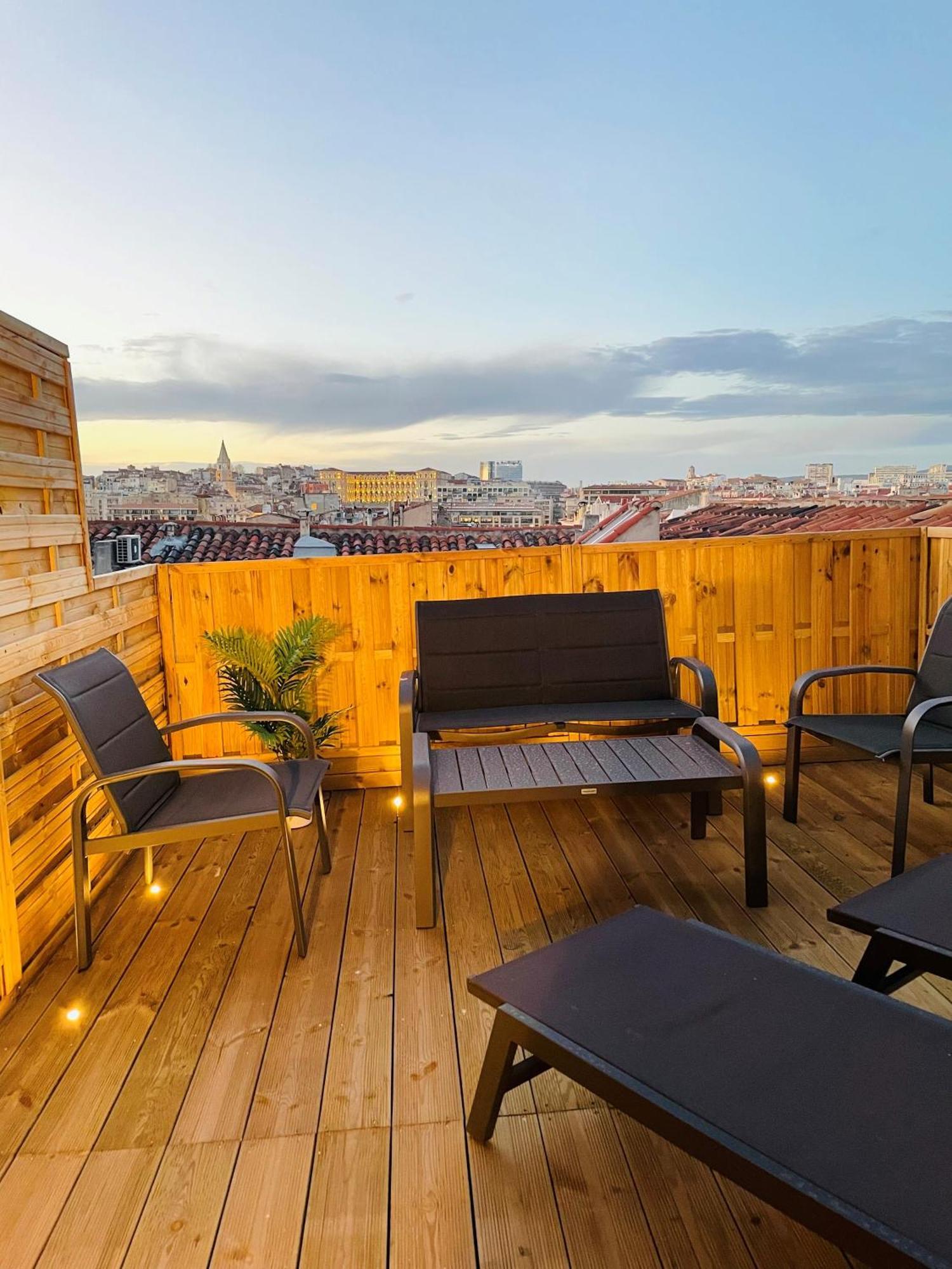 Honore - Rooftop Avec Vue - Appartement T3 Atypique Centre Ville Vieux Port Proche Opera Marseilles Buitenkant foto